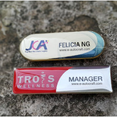 Name Tag Silver Gloss<br>Full Color Printing<br>NT/SG_01